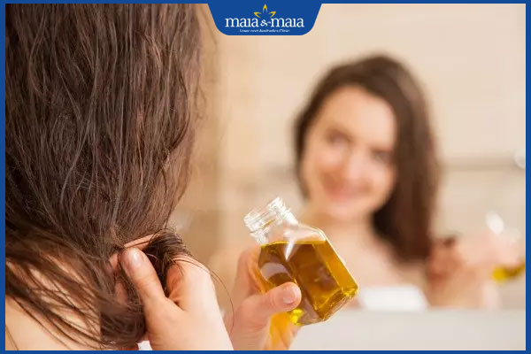 ủ tóc với dầu thầu dầu