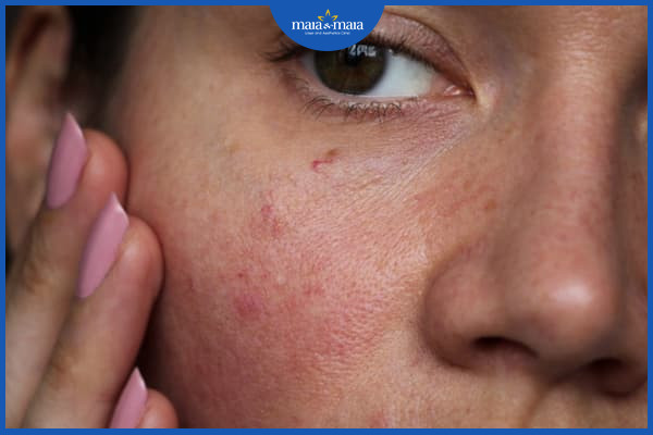 Đỏ rát da là một trong những dấu hiệu nhận biết da nhạy cảm