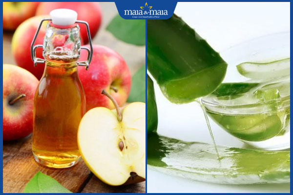 giấm táo và thạch lô hội