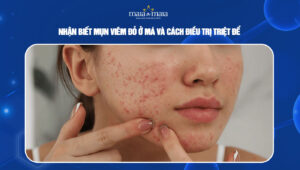 mụn viêm đỏ ở má