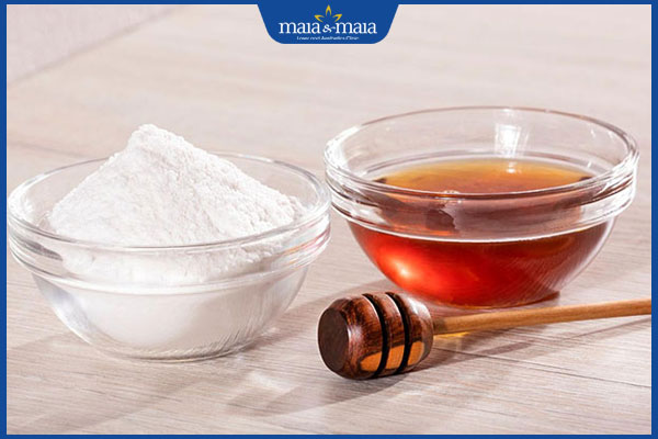 mật ong và baking soda ngừa mụn bọc
