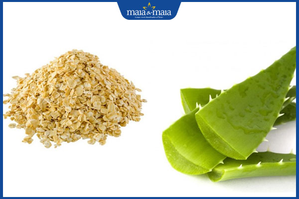 nha đam và bột yên mạch xoá mụn bọc