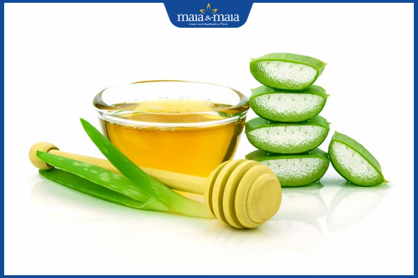 nha đam và mật ong chữa viêm mụn