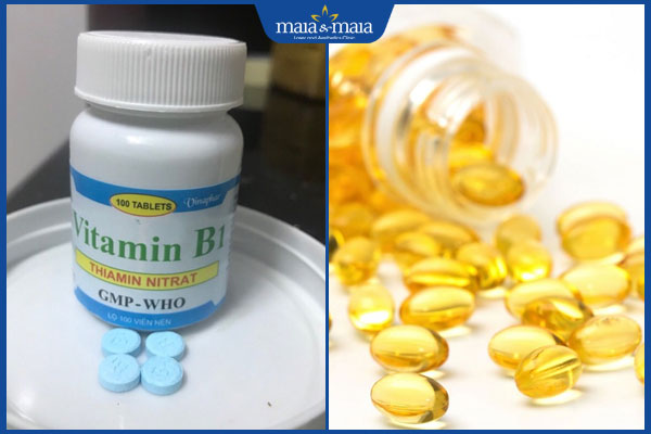 hỗn hợp vitamin B1 và vitamin E trị nám