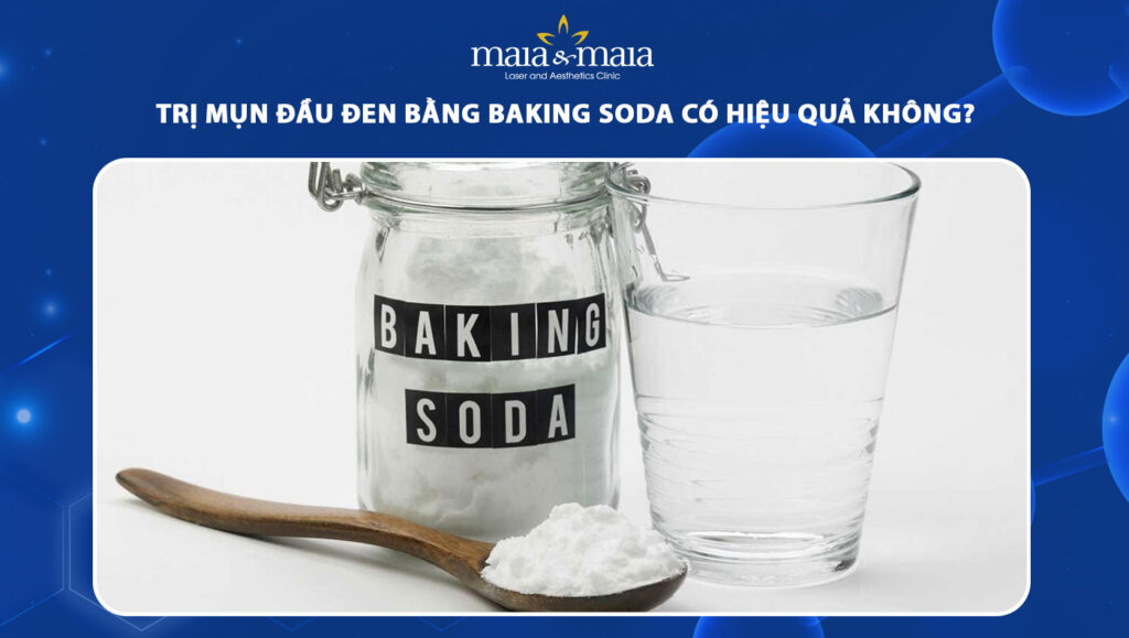 trị mụn đầu đen bằng baking soda