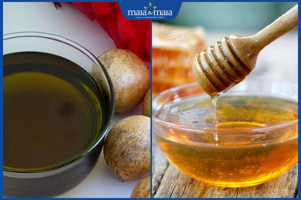 dầu mù u và mật ong