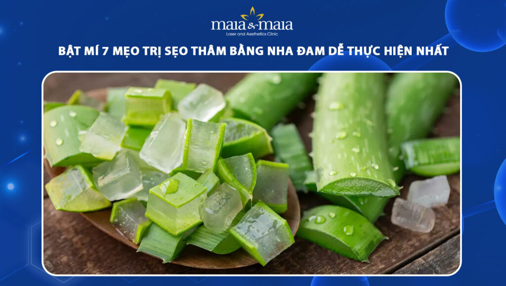 trị sẹo thâm bằng nha đam