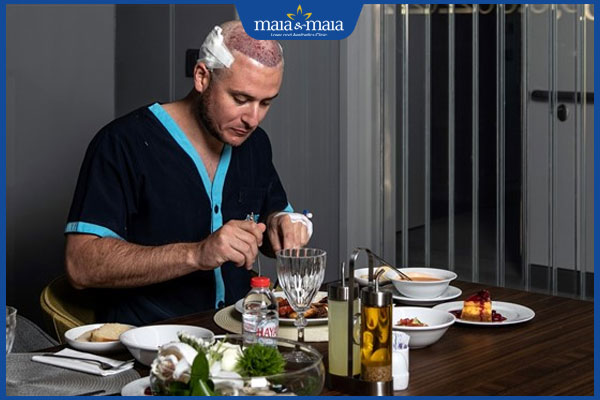 ăn uống sau cấy tóc