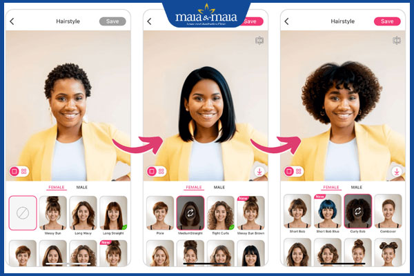 app PerfectHairstyle Women Men 