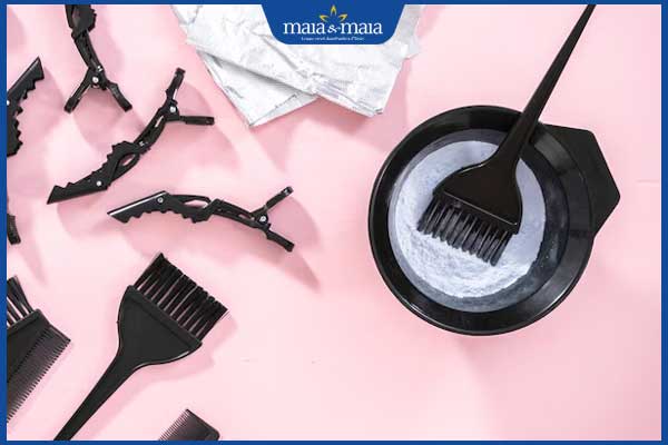 chuẩn bị nhuộm tóc