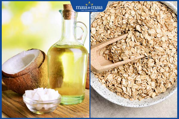 dầu dừa bột yến mạch
