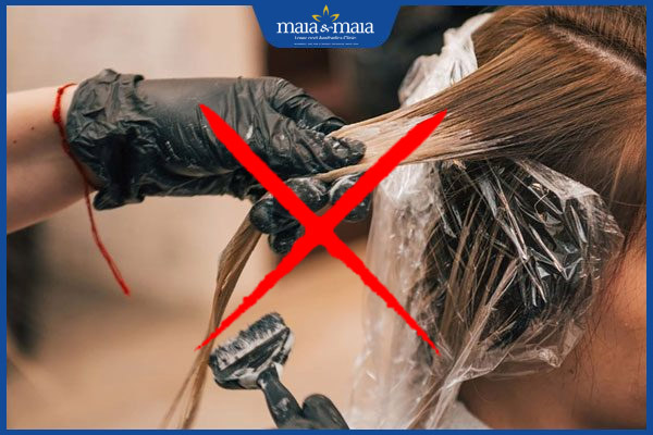 không uốn nhuộm tóc