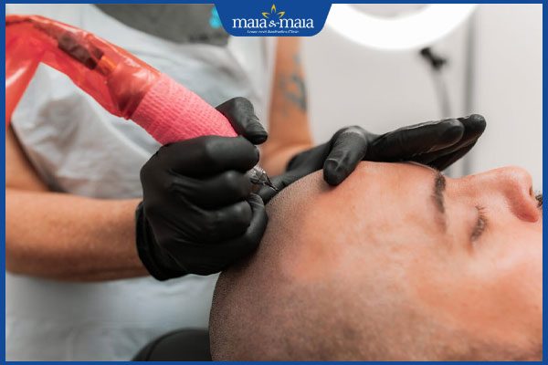 Ưu và nhược điểm khi thực hiện xăm tóc cho người hói đầu 3 thực hiện xăm tóc