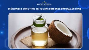 trị tóc bạc sớm bằng dầu dừa