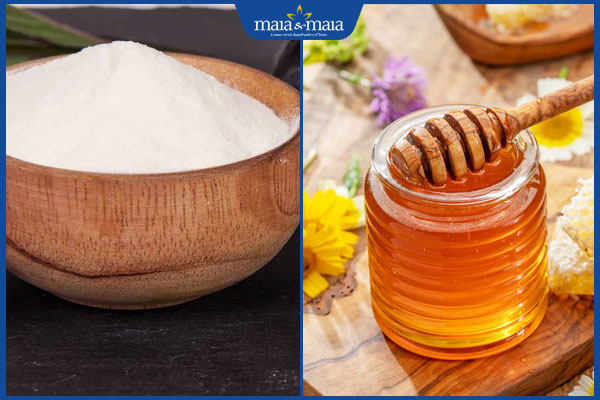 baking soda và mật ong