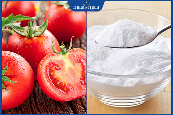 cà chua và baking soda