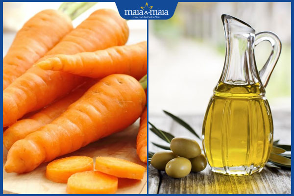 Bật mí 7 công thức trị mụn bằng cà rốt đơn giản, hiệu quả 5 cà rốt và dầu oliu