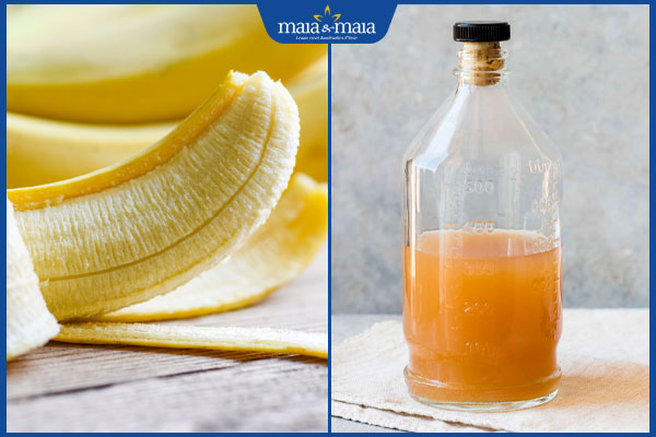chuối và giấm táo