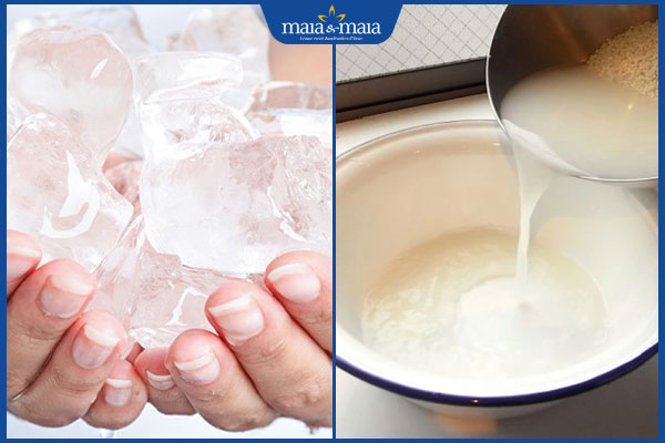 Trị mụn bằng đá lạnh có hiệu quả không? Cách xóa mụn an toàn 4 đá lạnh và nước vo gạo