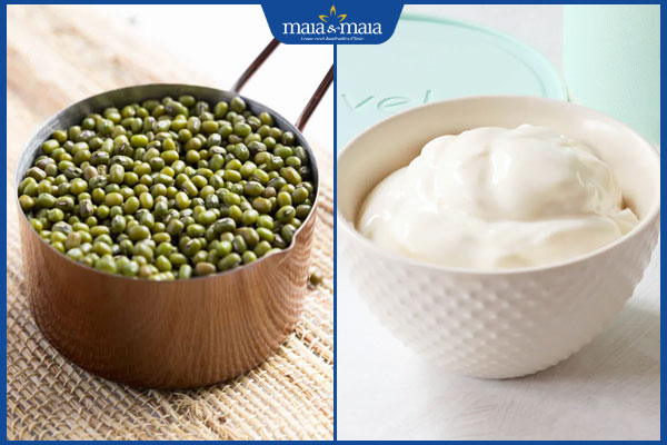 Tổng hợp 8 cách trị mụn bằng đậu xanh nhất định phải thử 4 đậu xanh và sữa chua