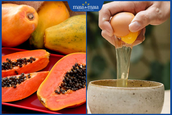 TOP 8 cách trị mụn bằng đu đủ an toàn và cho hiệu quả cao 6 đu đủ và lòng trắng trứng