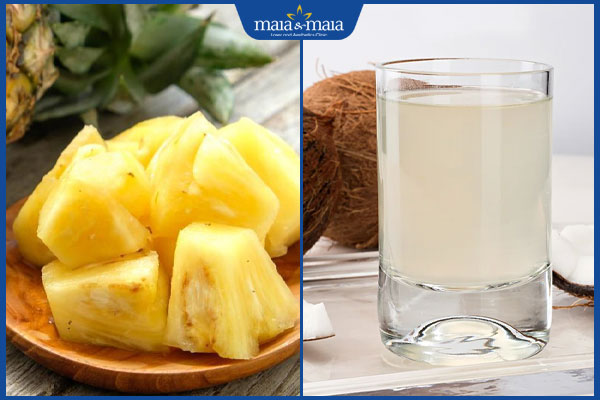 dứa và nước dừa