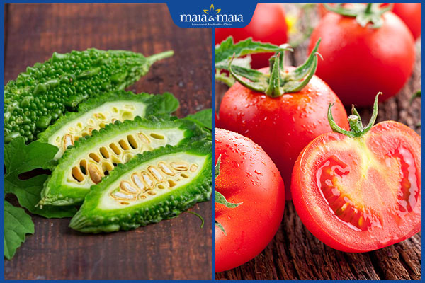 Điểm danh 10 mẹo trị mụn bằng khổ qua phổ biến nhất hiện nay 5 khổ qua và cà chua