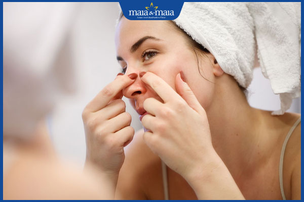 không nặn mụn nhọt ở mũi