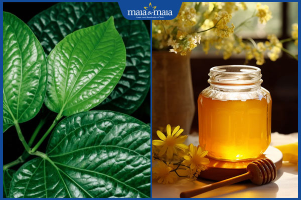 lá lốt và mật ong