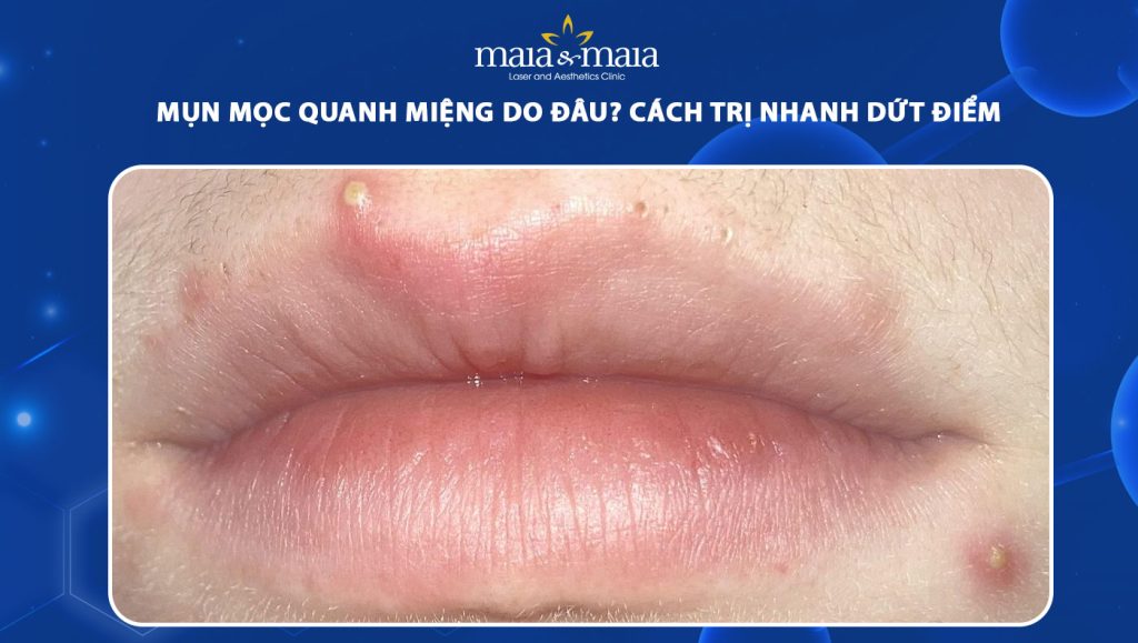 Mụn mọc quanh miệng do đâu? Cách điều trị dứt điểm & an toàn 1 mụn mọc quanh miệng