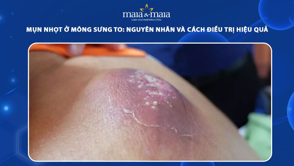 Mụn nhọt ở mông sưng to: Nguyên nhân và cách điều trị 1 mụn nhọt ở mông sưng to