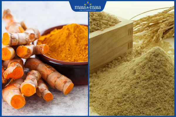 nghệ và cám gạo
