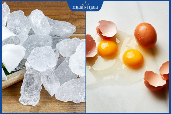 phèn chua và trứng gà