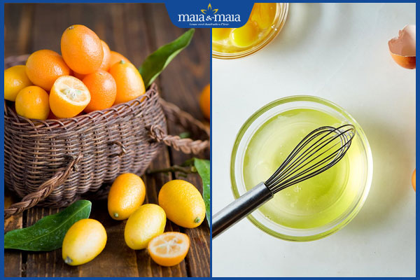 quất và trứng gà