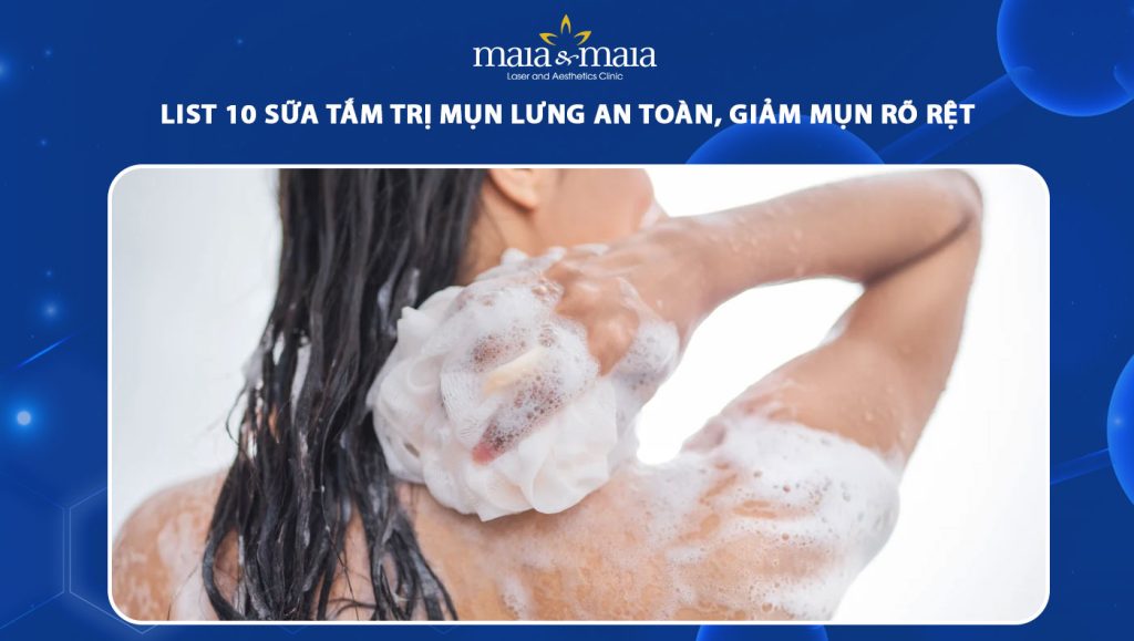 sữa tắm trị mụn lưng