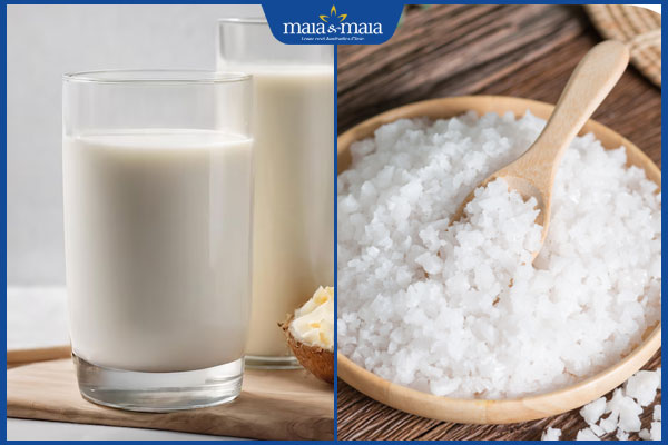 sữa tươi và muối