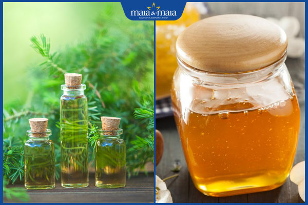 tinh dầu tràm trà và mật ong