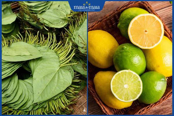 trầu không và chanh