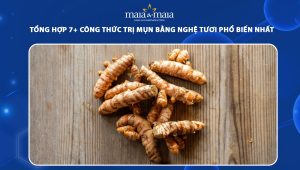 trị mụn bằng nghệ tươi