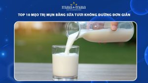 trị mụn bằng sữa tươi không đường