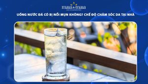 uống nước đá có bị nổi mụn không