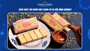 ăn bánh đậu xanh có bị nổi mụn không