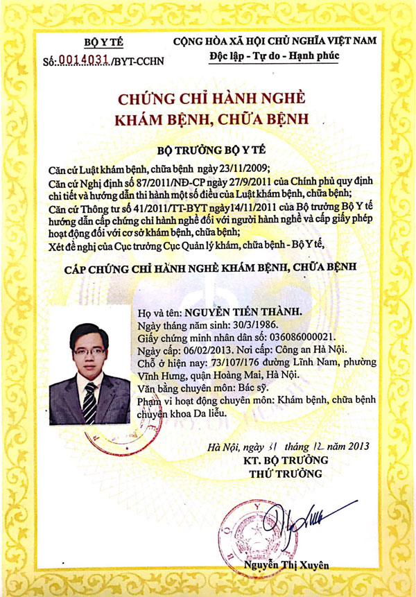 Maia&Maia - Thủ tục pháp lý minh bạch đảm bảo chất lượng an toàn 5 chứng chỉ hành nghề bác sĩ Thành