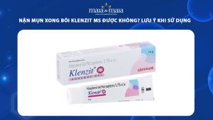 nặn mụn xong bôi klenzit ms được không