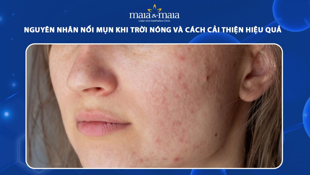 Nguyên nhân nổi mụn khi trời nóng và cách cải thiện hiệu quả 1 nổi mụn khi trời nóng