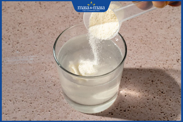 pha whey và nước