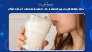 uống sữa có nổi mụn không