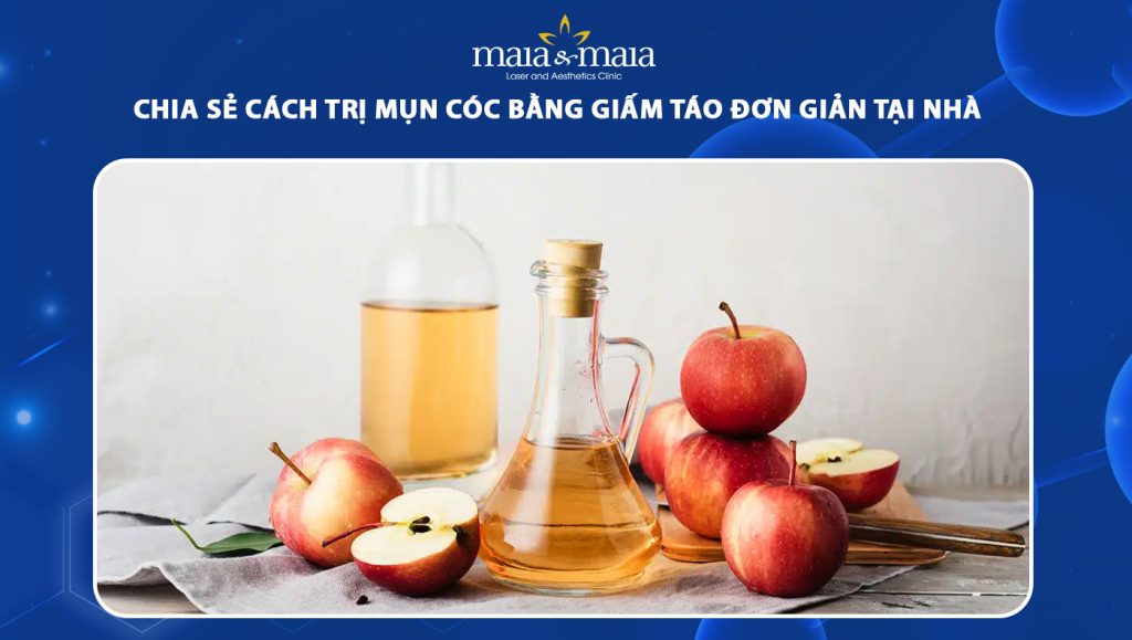 trị mụn cóc bằng giấm táo