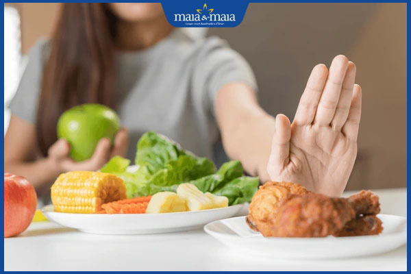 chế độ ăn uống sau đốt mụn thịt