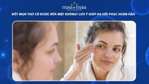 đốt mụn thịt có được rửa mặt không